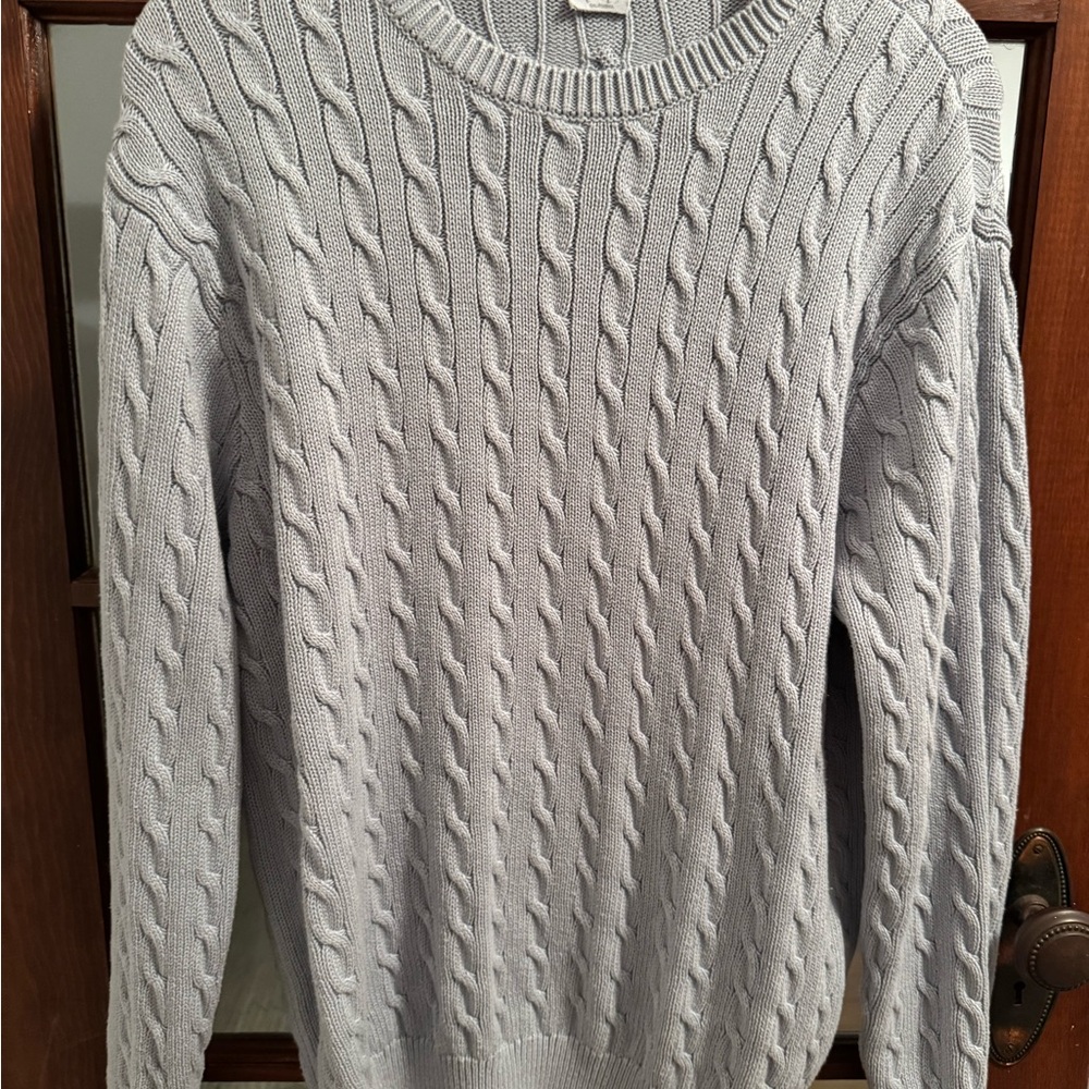 Gray Cable Knit Sweater